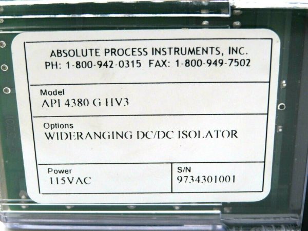 NEW ABSOLUTE PROCESS INSTRUMENTS API 4380 GHV3 RELAY ISOLATOR API4380GHV3 - Image 5