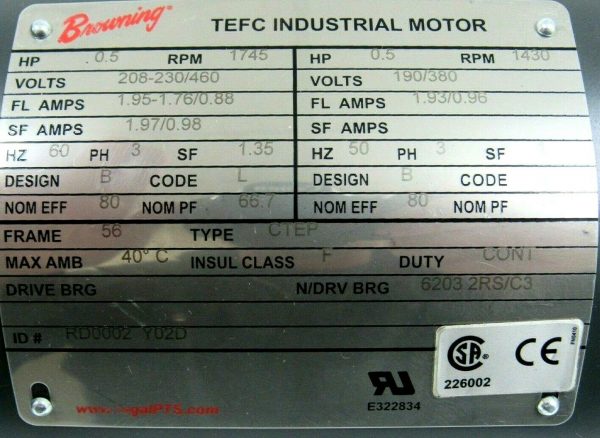 NEW BROWNING Y03-E433-N SYNCROGEAR REDUCER 21:1 TYPE GEP Y03E433N - Image 6