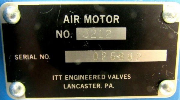 NEW ITT ENGINEERED VALVES 3212 AIR MOTOR VALVE - Image 4