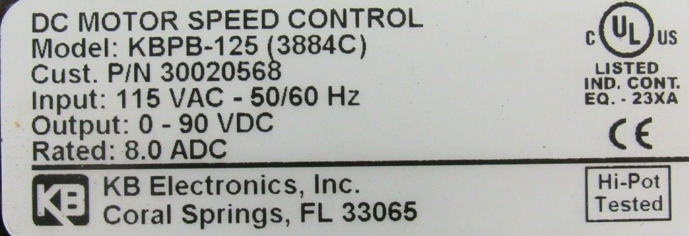 NEW KB ELECTRONICS KBPB-125 DC MOTOR SPEED CONTROL KBPB125 - Image 5