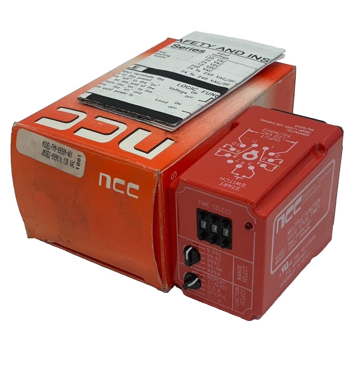 Time Server Tmm NEW NATIONAL CONTROLS TMM-0999M-461 TIME DELAY RELAY TMM0999M461 - SB ...