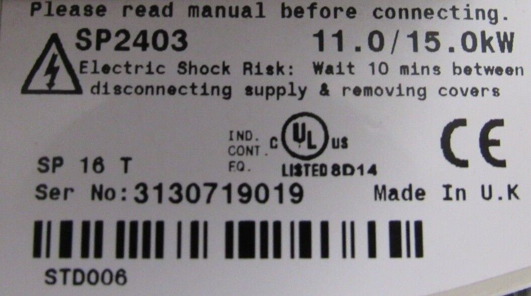 REFURBISHED EMERSON SP2403 UNIDRIVE 11.0/15.0KW - Image 6