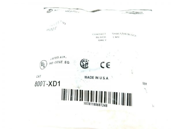 5 NEW ALLEN BRADLEY 800T-XD1 CONTACT BLOCK SERIES D 800TXD1 - Image 4