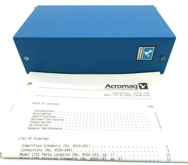 NEW ACROMAG 1701-CAC-U-1-C CURRENT TRANSMITTER 1701CACU1C - Image 4