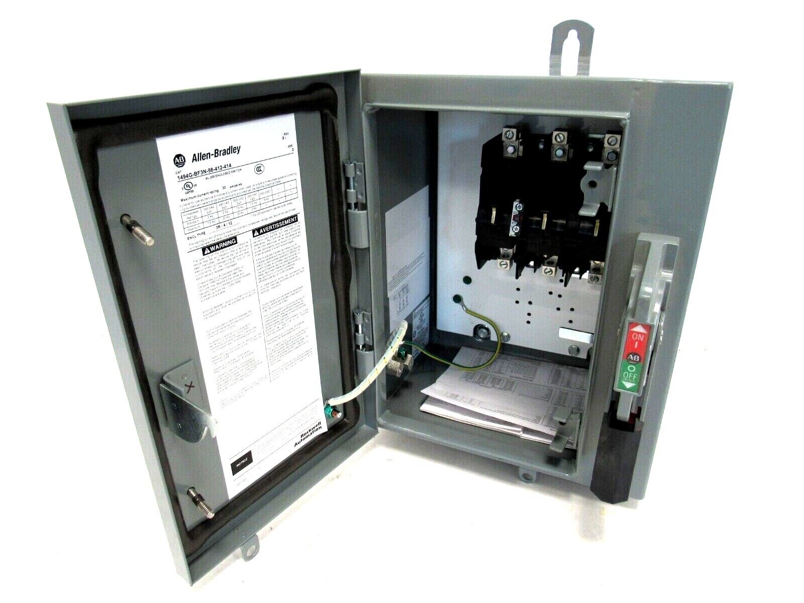 NEW ALLEN BRADLEY 1494G-BF3N-98-412-414 DISCONNECT SWITCH 30A SER.2 - Image 3