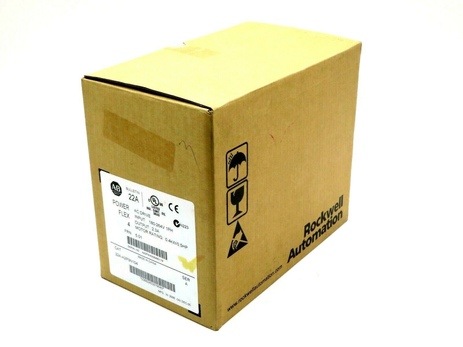 NEW ALLEN BRADLEY 22A-A2P3N104 POWER FLEX 4 AC DRIVE SERIES A 22AA2P3N104
