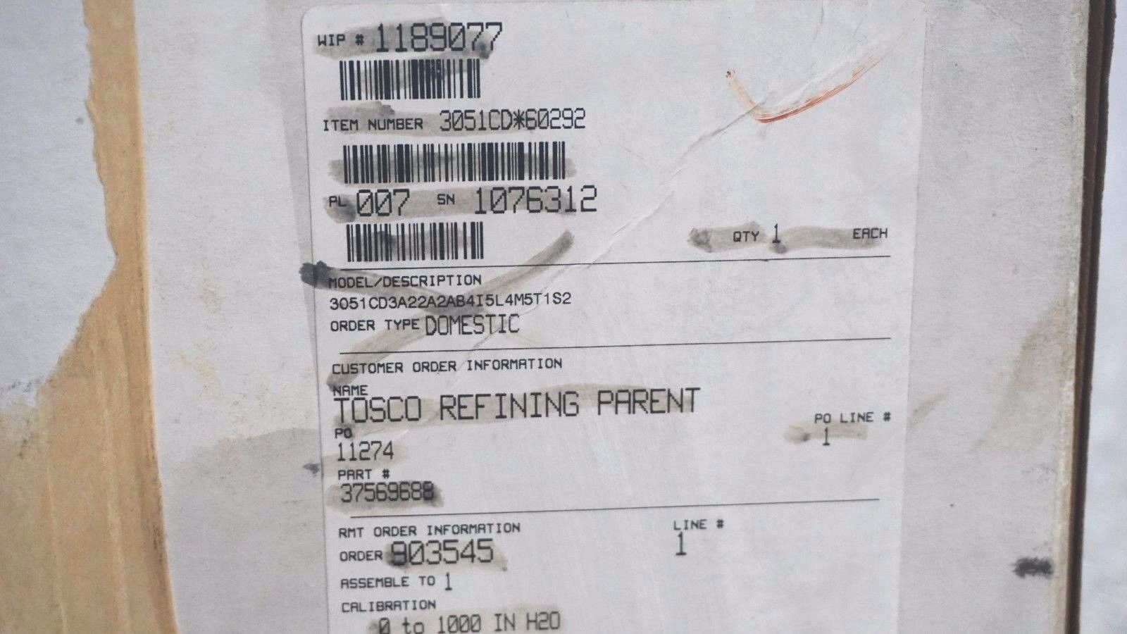 NEW EMERSON 1151DP5E22S2L4 TRANSMITTER 3051CD3A22A2AB4I5L4M5T152 - Image 3