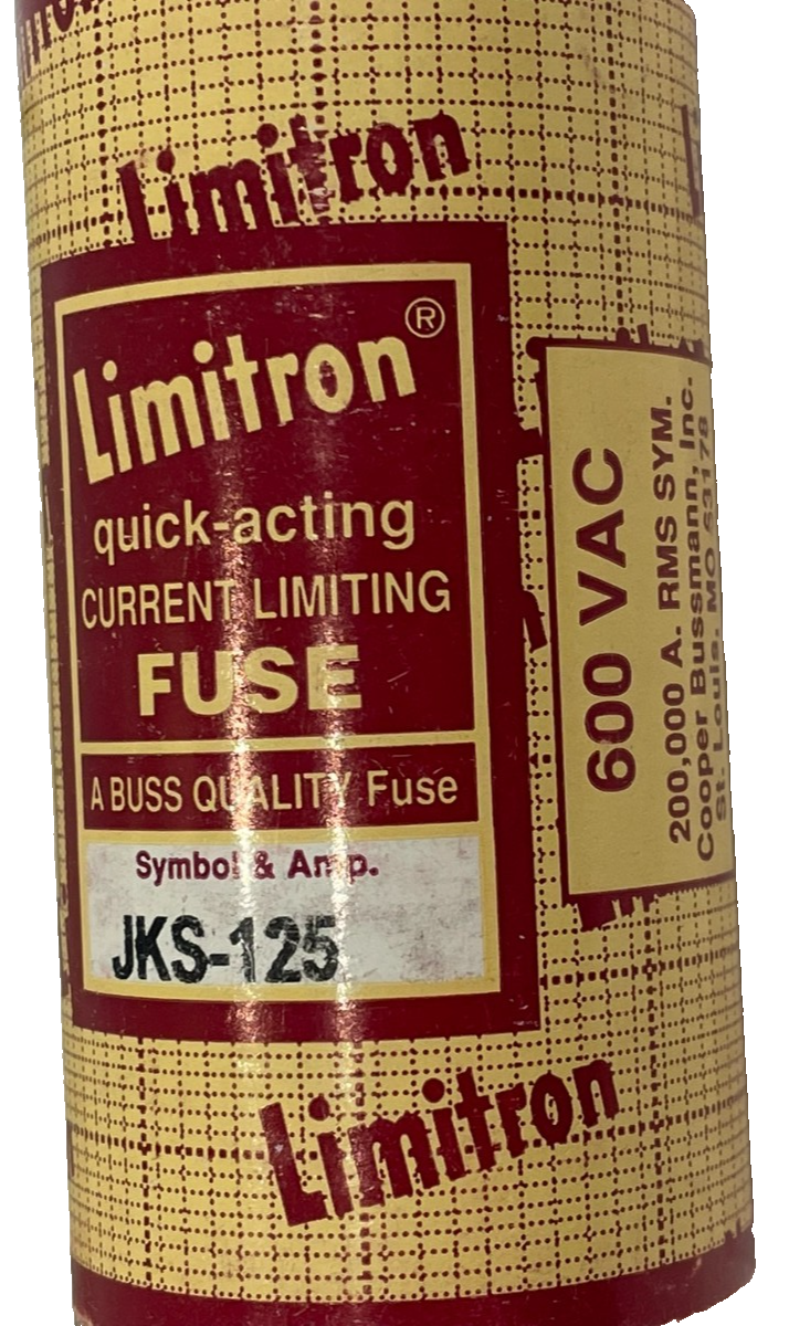 NEW LIMITRON BUSSMANN JKS-125 FUSE FAST ACTING 600VAC JKS125 - Image 3