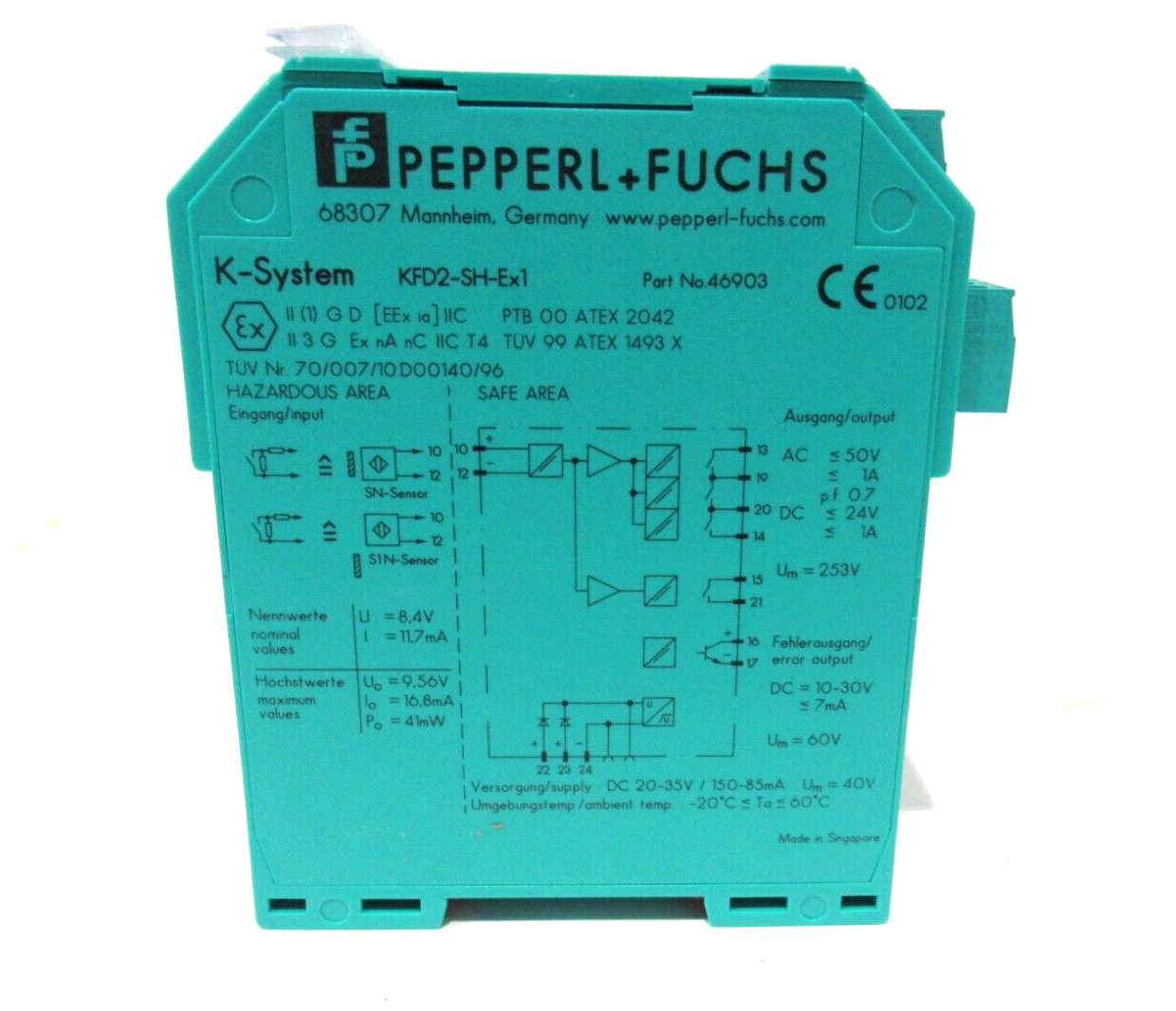 NEW PEPPERL & FUCHS KFD2-SH-EX1 ISOLATER SWITCH 46903 KFD2SHEX1 - Image 3