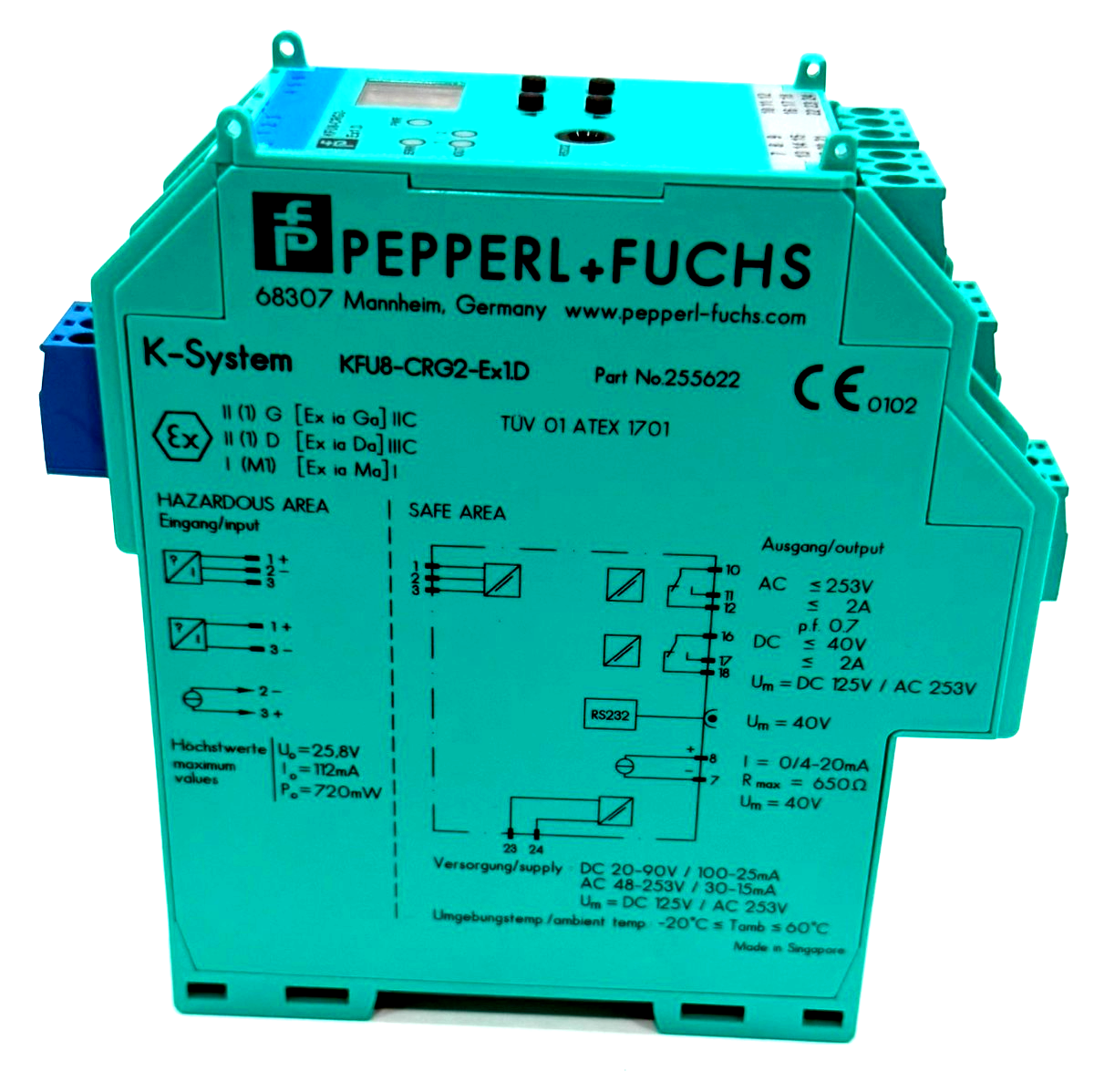 NEW PEPPERL+FUCHS KFU8-CRG2-EX1.D TRANSMITTER POWER SUPPLY 255622 KFU8CRG2EX1D - Image 3