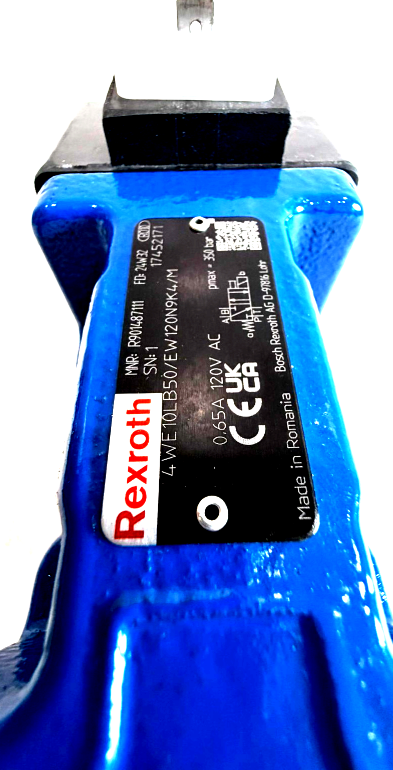 NEW REXROTH R901487111 HYDRAULIC VALVE 4WE10LB5X/EW120N9K4/M - Image 4