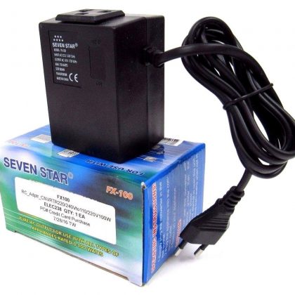NEW SEVEN STAR FX-100 STEP DOWN TRANSFORMER FX100 INPUT 220V-240V OUTPUT 110V-12
