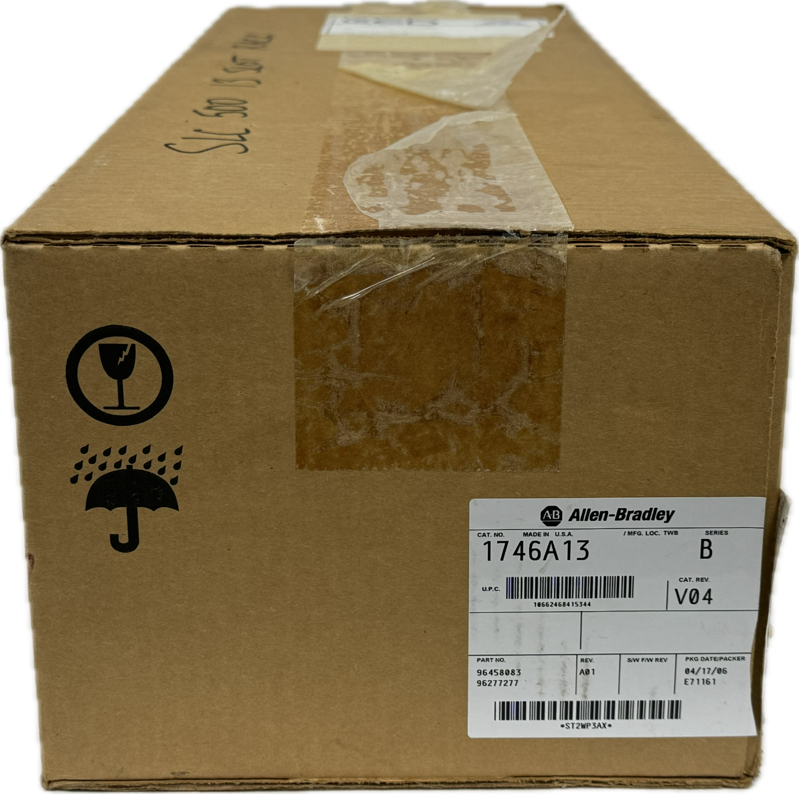 ALLEN BRADLEY 1746-A13 SLC 500 13 SLOT RACK SER. B CAT. REV. V04 NEW SURPLUS