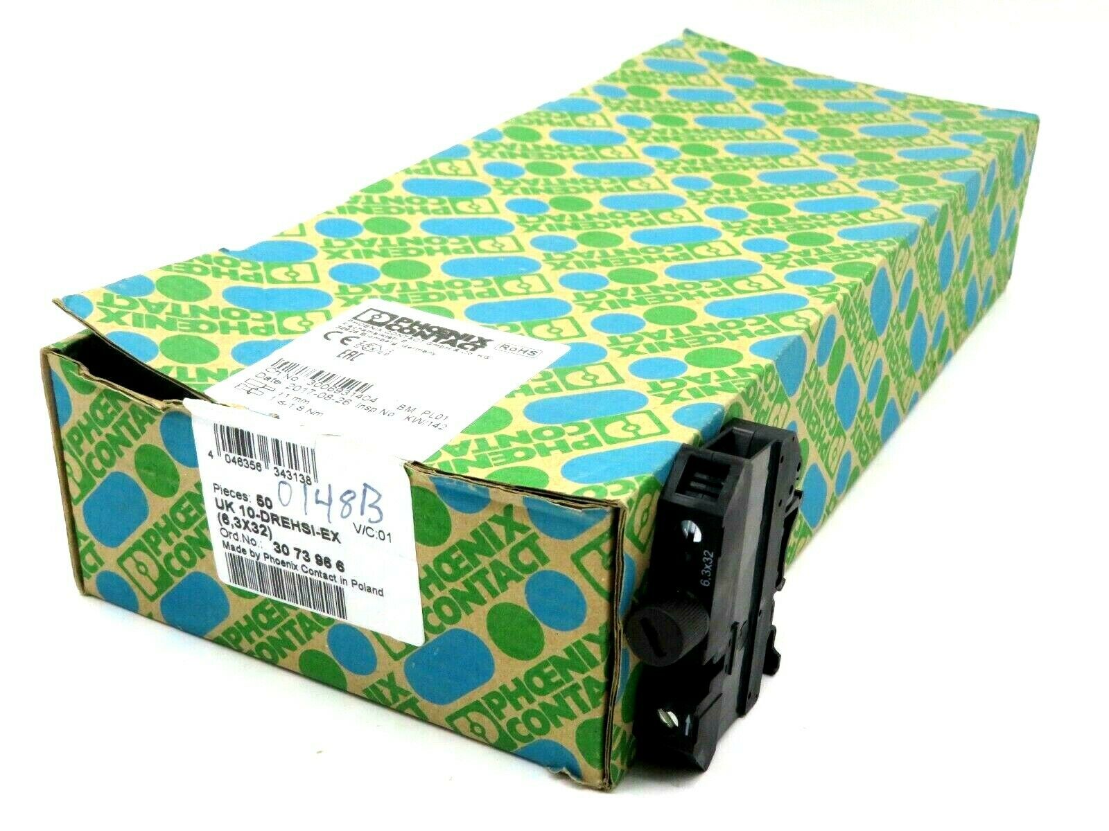 NEW 50PCS. PHOENIX CONTACT UK 10-DREHSI-EX TERMINAL BLOCK 6,3X32 UK10DREHSIEX