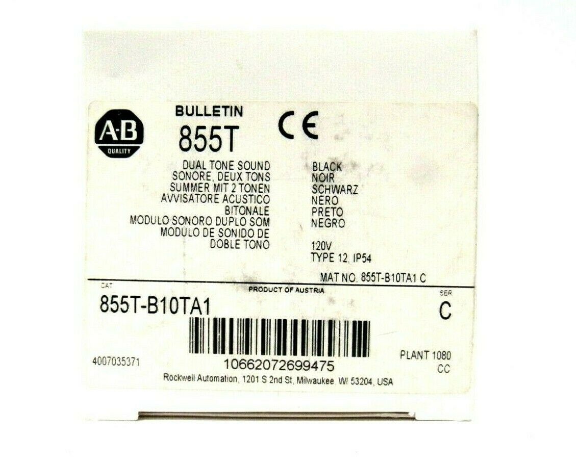 NEW ALLEN BRADLEY 855T-B10TA1 DUAL TONE SOUND MODULE SER.C 855TB10TA1 - Image 4