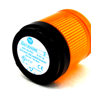 NEW ALLEN BRADLEY 855T-B24DN5 AMBER STACK LIGHT SER.B 855TB24DN5