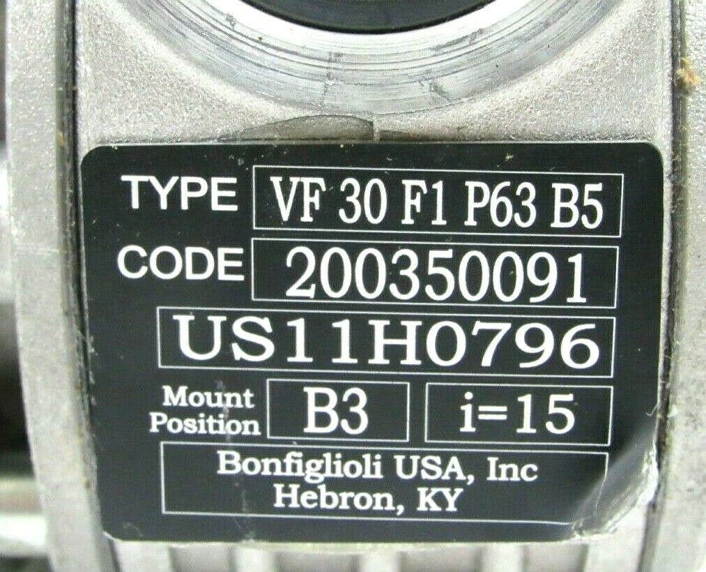 NEW BONFIGLIOLI VF-30-F1-P63-B5 200350091 US11H0796 WORM REDUCER - Image 5
