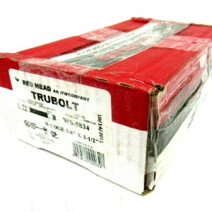 NEW BOX OF 10 ITW RED HEAD WS-5834 WEDGE ANCHOR 5/8" x 3-1/2" WS5834