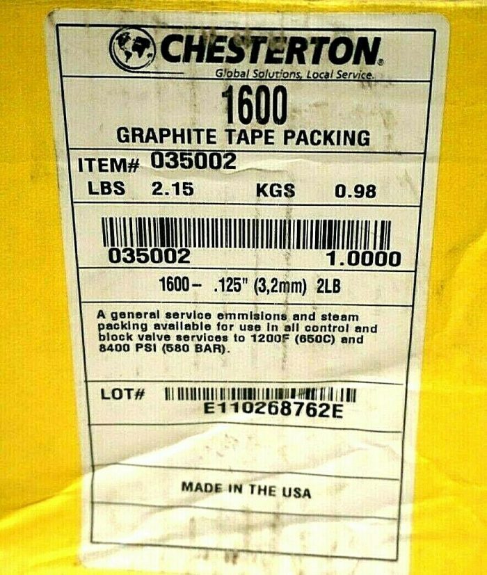 NEW CHESTERTON 1600 GRAPHITE TAPE PACKING 035002 - Image 3