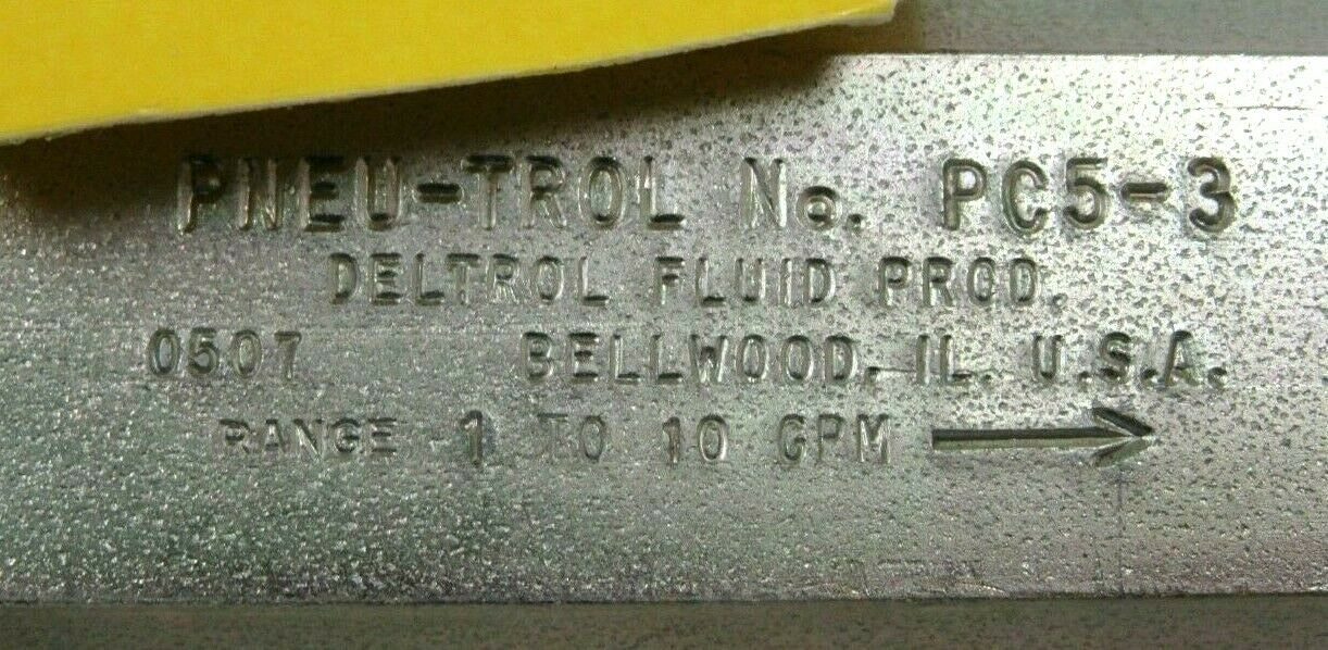NEW DELTROL 10005-27 PC5-3 FLOW REGULATOR VALVE PC53 - Image 3