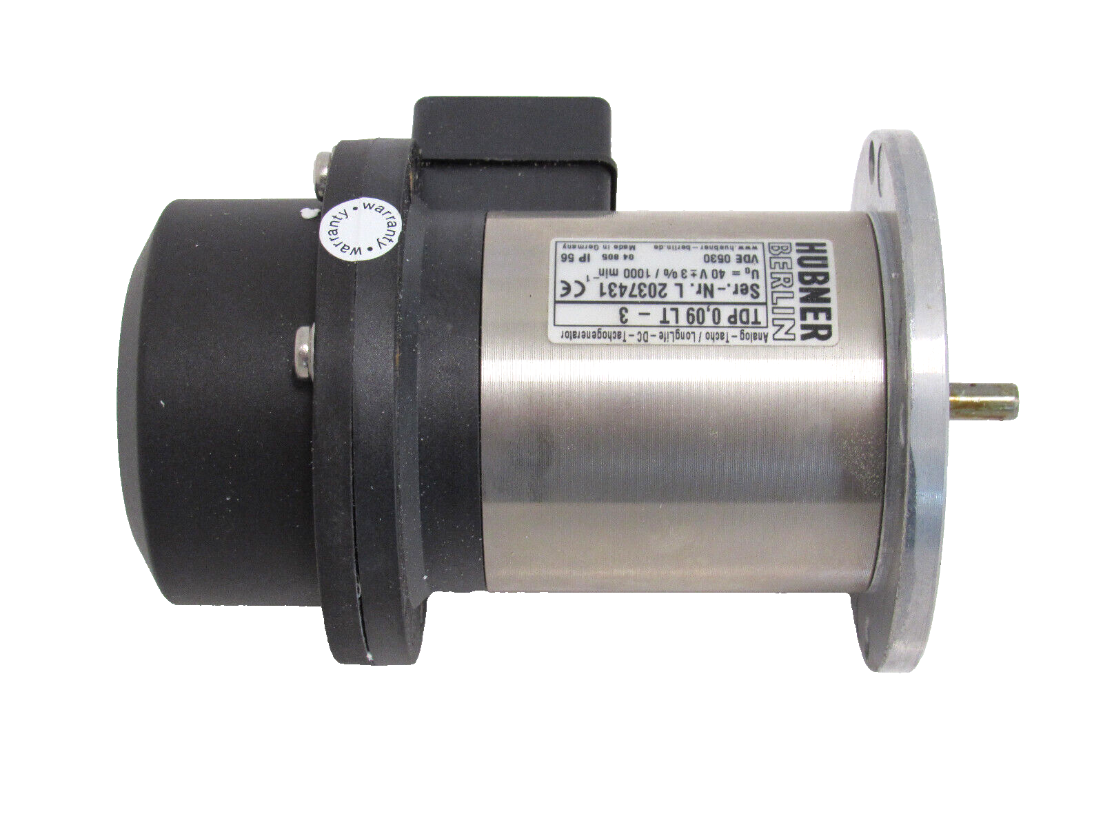 NEW HUBNER TDP 0,09 LT-3 TACHOGENERATOR TDP009LT3 - Image 3