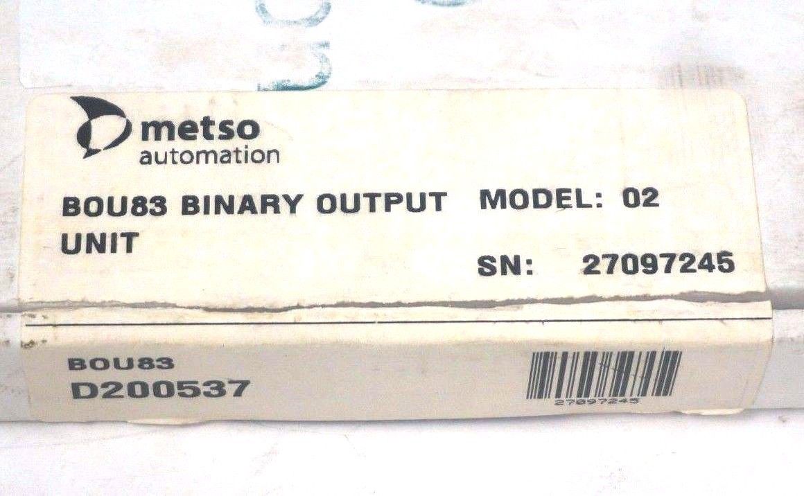 NEW METSO AUTOMATION BOU-83 BINARY OUTPUT MODEL: 02 , D200537 , BOU83 - Image 3