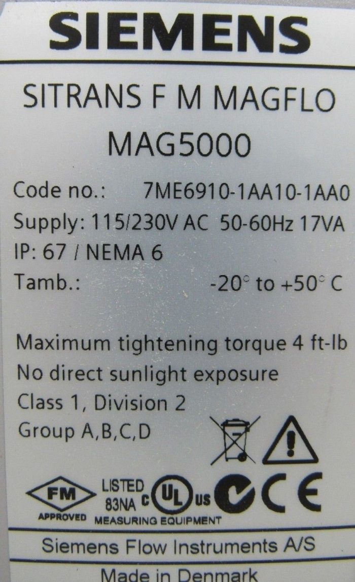 NEW SIEMENS 7ME6910-1AA10-1AA0 SIGNAL CONVERTER MAG 5000 7ME69101AA101AA0 - Image 6