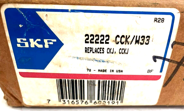 NEW SKF 22222-CCK/W33 SPHERICAL ROLLER BEARING 22222CCKW33 - SB ...