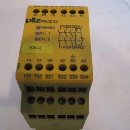 USED PILZ PNOZ-X3-230VAC-24VDC-3N/0-1N/C-1SO SAFETY RELAY PNOZX3230VAC24VDC3N01NC1SO