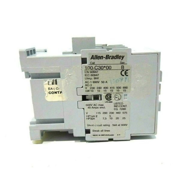 USED ALLEN BRADLEY 100-C30*00 CONTACTOR SER.B 100C3000 - Image 3