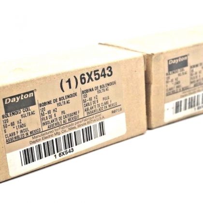 2 NEW DAYTON 6X543 SOLENOID VALVE COIL