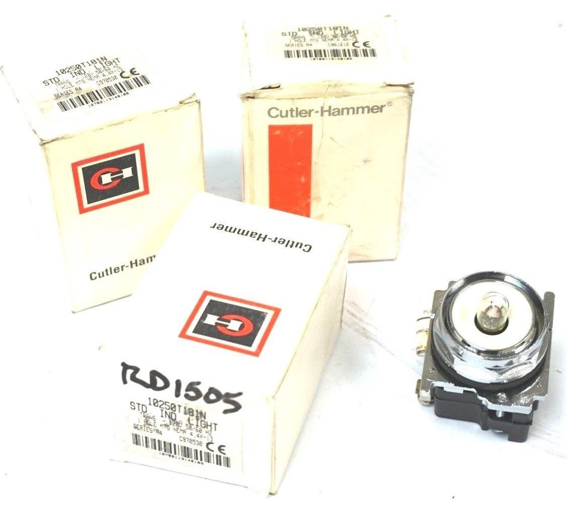 3 NEW CUTLER HAMMER 10250T181N STANDARD IND. LIGHT 120V, 50/60HZ
