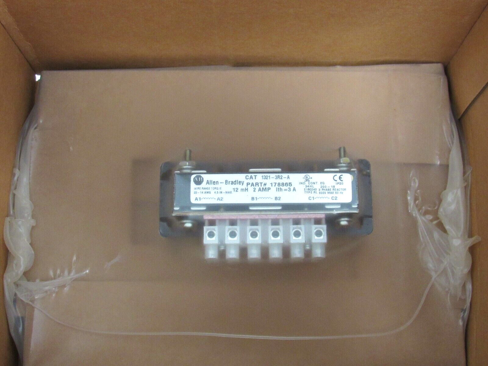 ALLEN BRADLEY 1321-3R2-A LINE REACTOR SER.A 178865 13213R2A NEW SURPLUS - Image 3