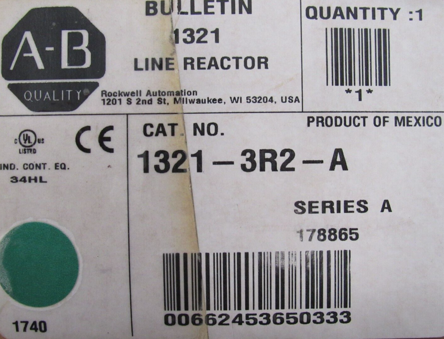 ALLEN BRADLEY 1321-3R2-A LINE REACTOR SER.A 178865 13213R2A NEW SURPLUS - Image 4