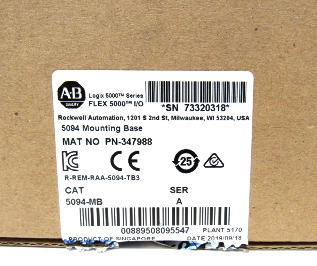 ALLEN BRADLEY 5094-MB MOUNTING BASE SER.A 5094MB NEW SURPLUS - Image 5