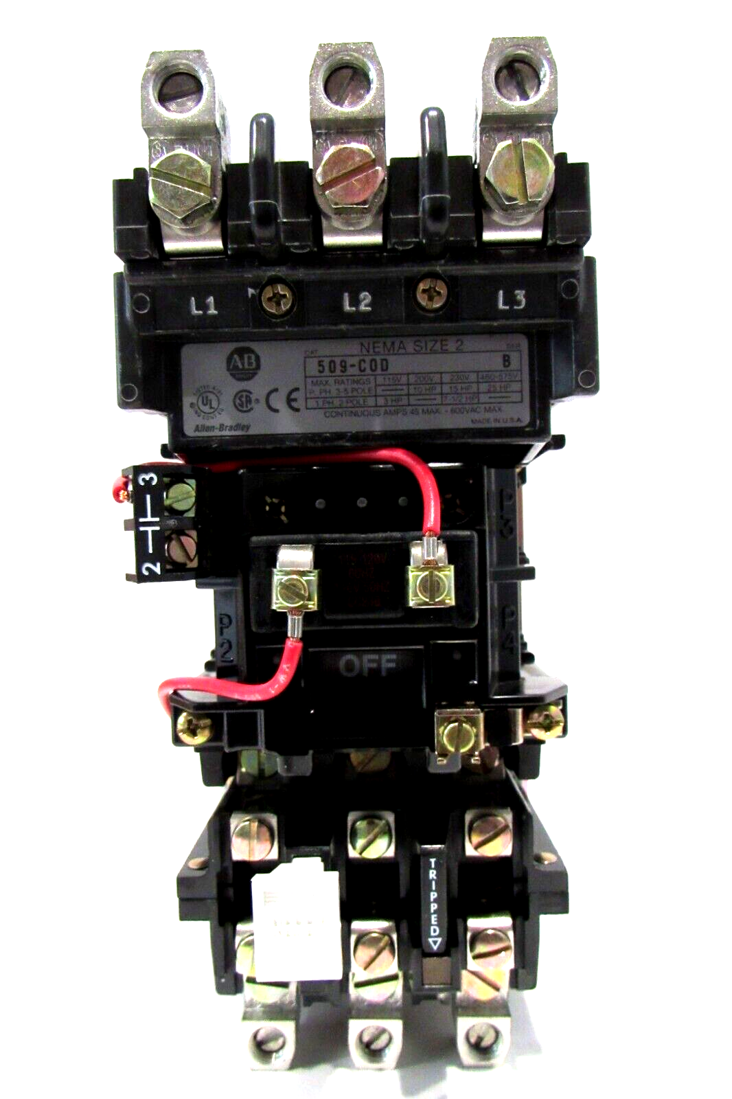 NEW ALLEN BRADLEY 509-COD FULL VOLTAGE STARTER SER.B 3 PHASE SIZE 2 509COD - Image 4