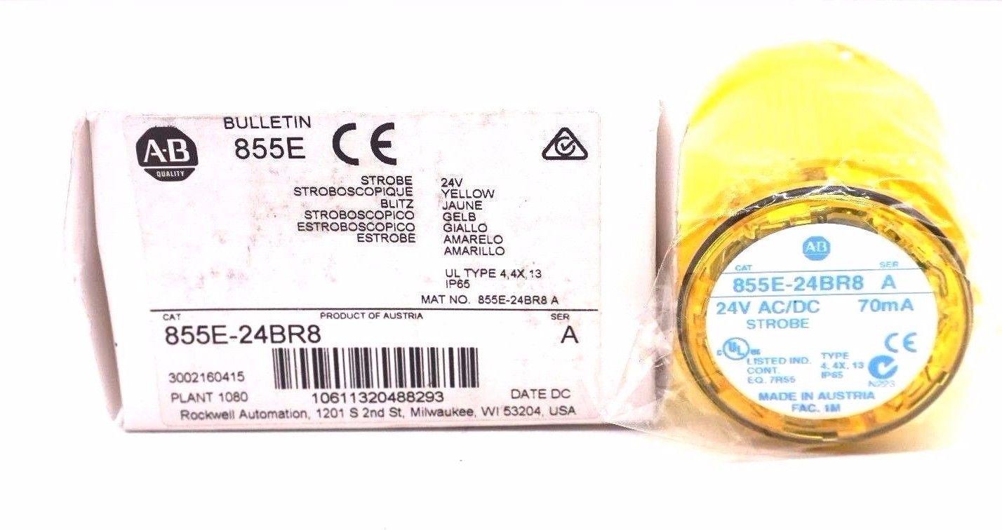 NEW ALLEN BRADLEY 855E-24BR8 STACK LIGHT SER.A 855E24BR8