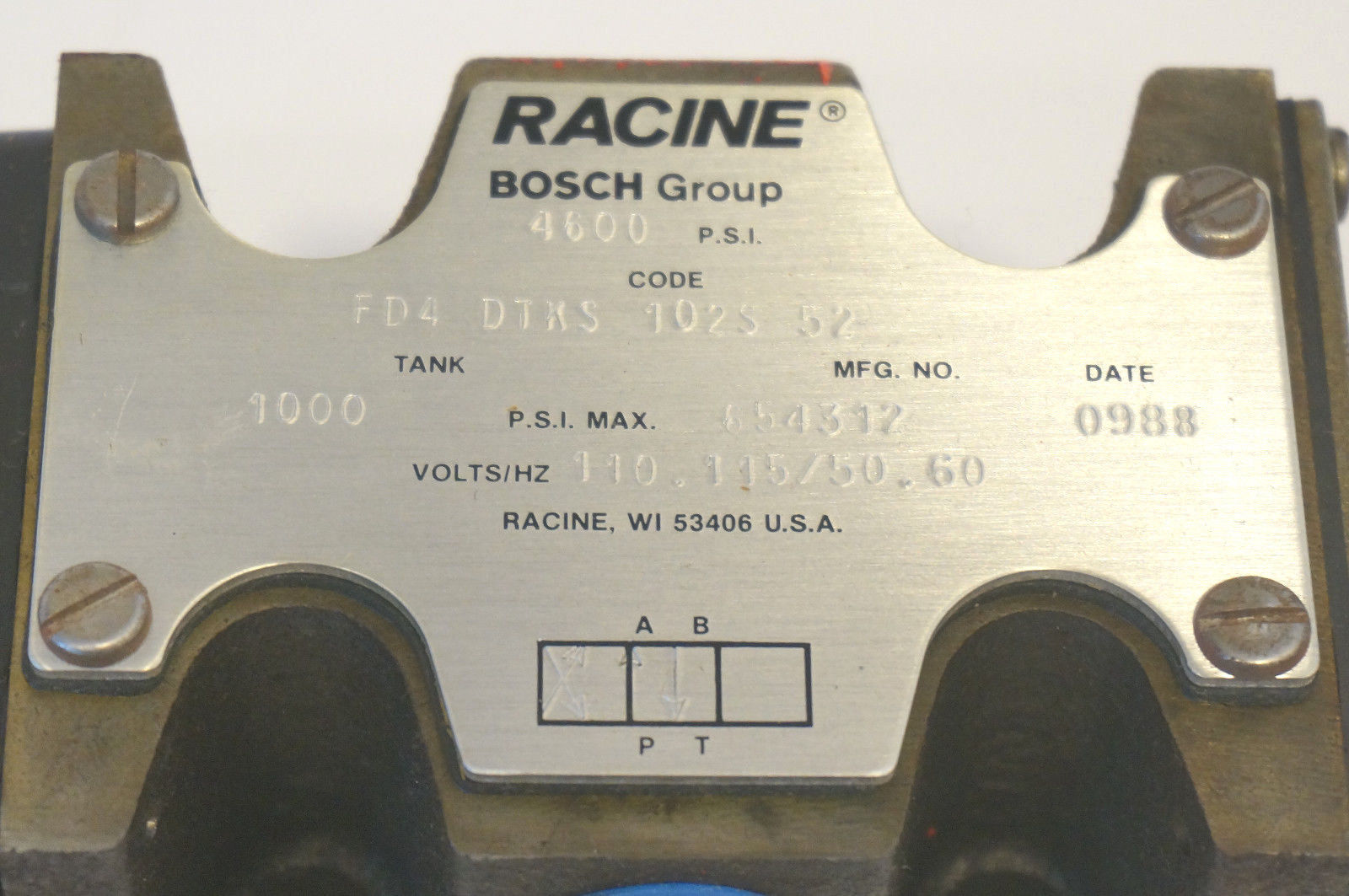NEW BOSCH RACINE FD4 DTKS 102S 52 HYDRAULIC VALVE FD4DTKS102S52 - Image 5