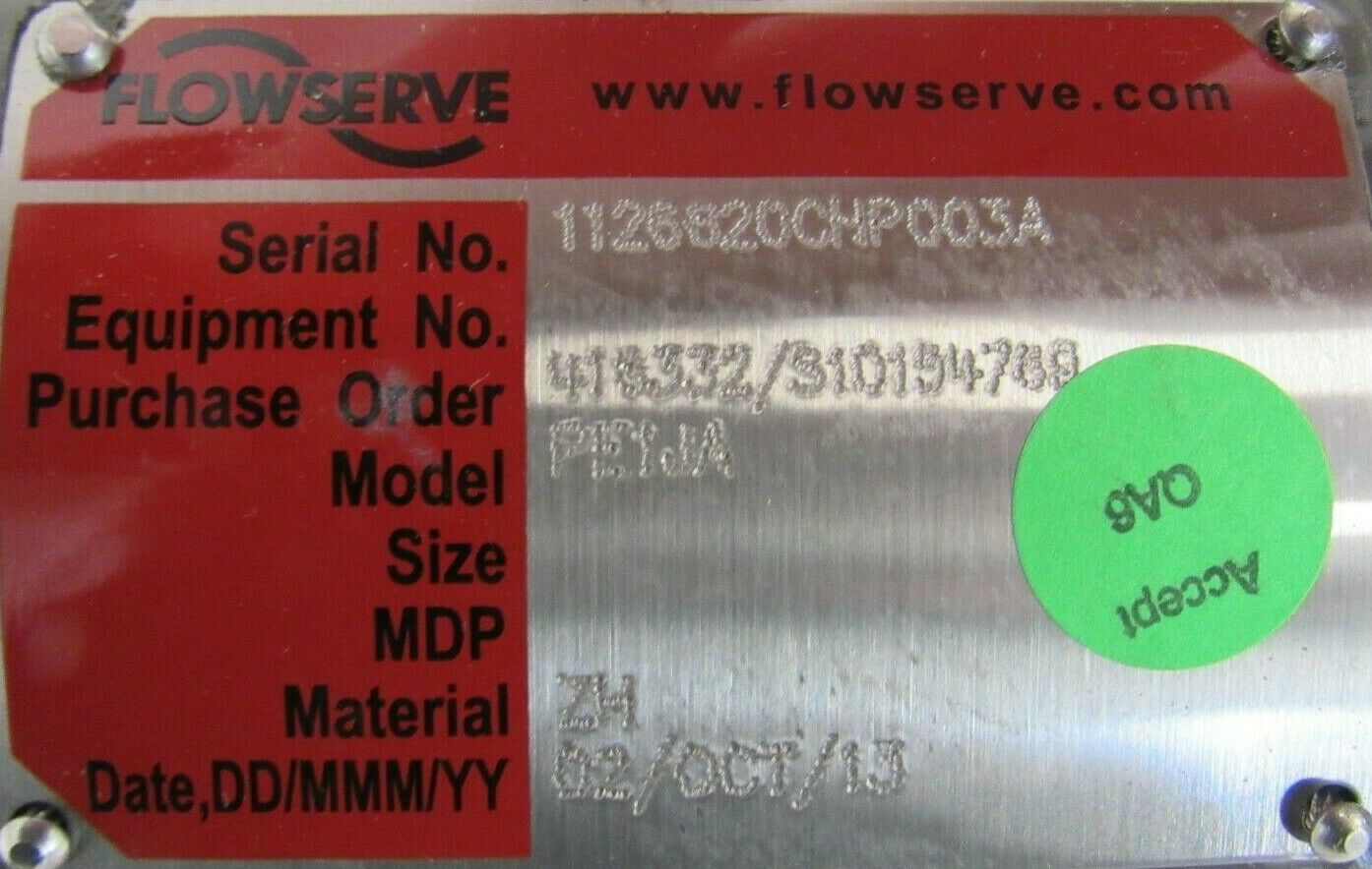 NEW FLOWSERVE DURCO PE1JA PUMP POWER END ANSI 3A 1J300A-ZH - SB