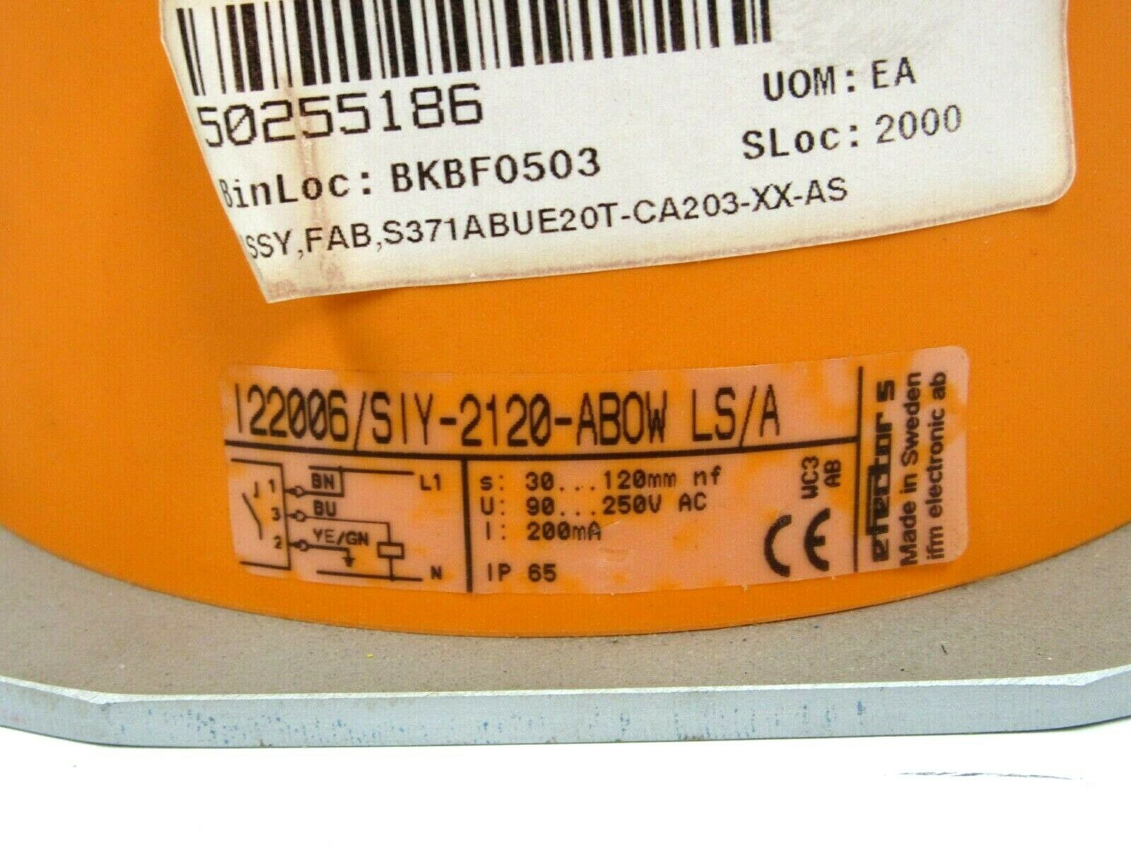 NEW IFM EFECTOR SIY-2120-ABOW LS/A PLATE PROXIMITY SWITCH I22006 SIY2120ABOW - Image 3