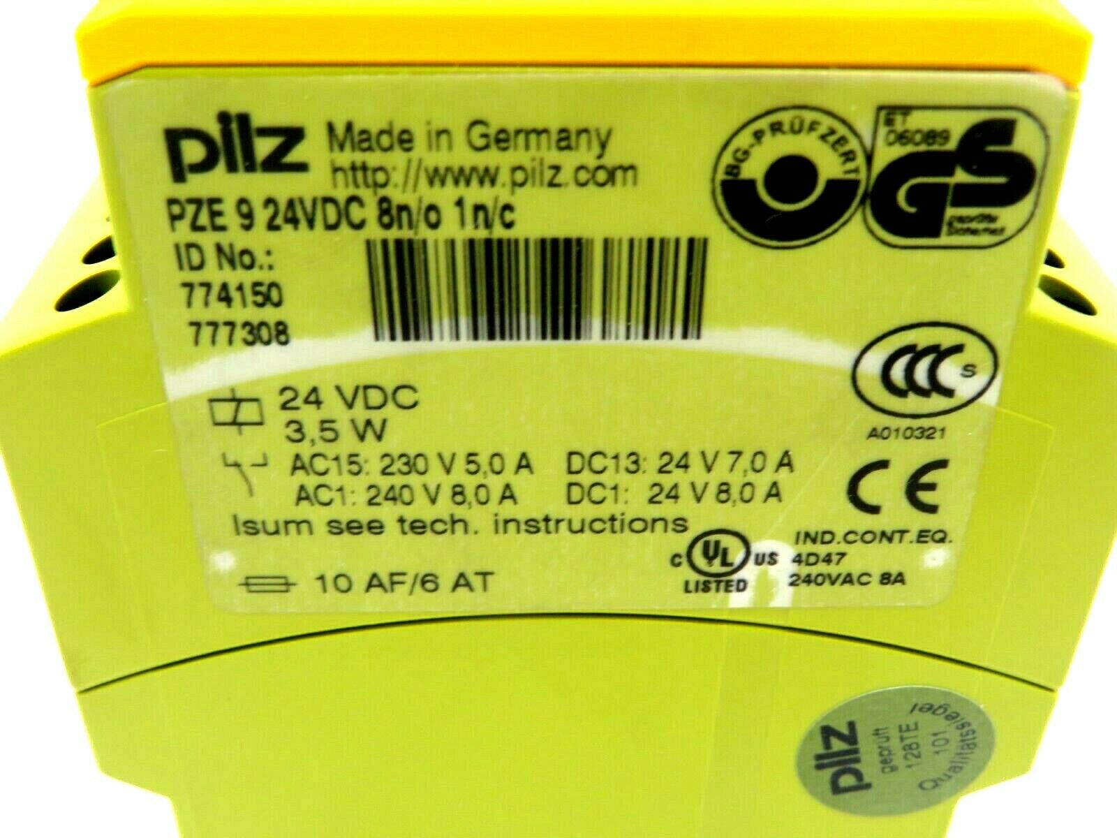 NEW PILZ PZE-9-24VDC-8N/O-1N/C EXPANDER MODULE PZE924VDC8NO1NC - Image 3