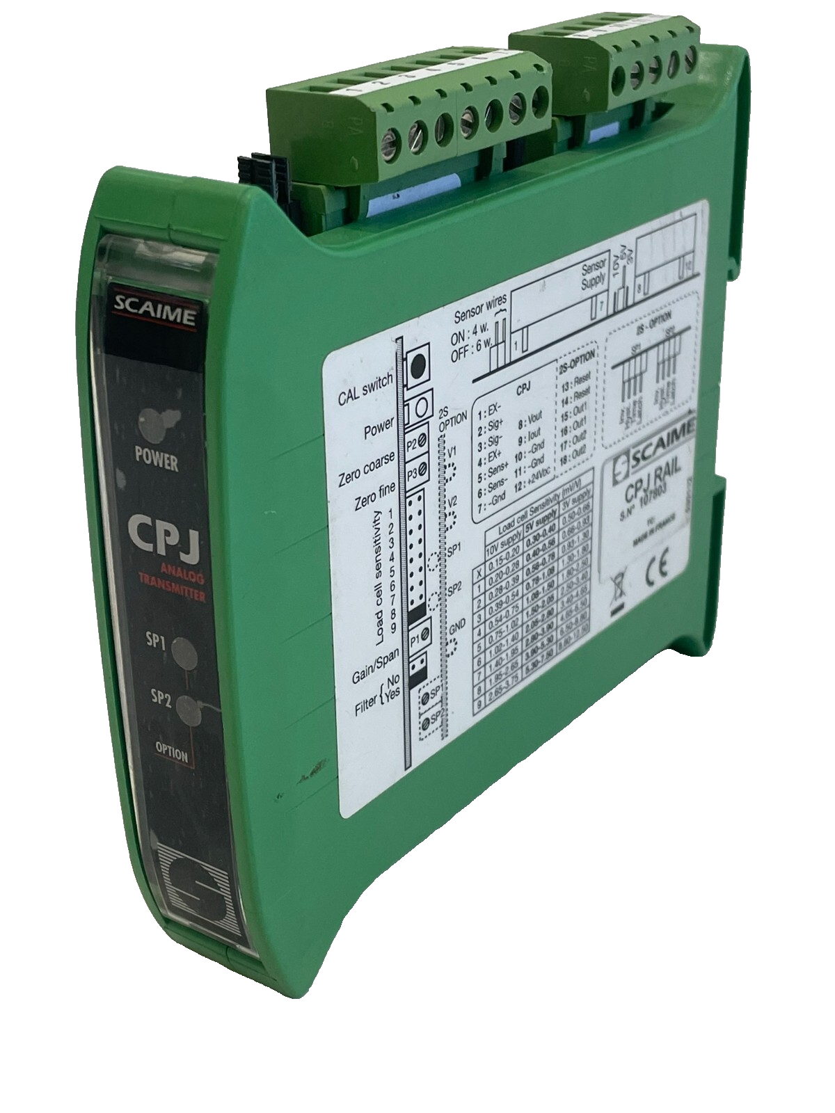 NEW SCAIME CPJ RAIL ANALOG STRAIN GUAGE SIGNAL CONDITIONER - Image 7