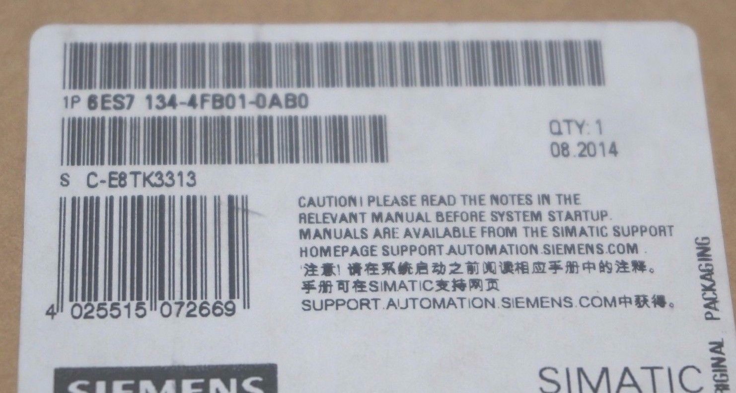 NEW SIEMENS 6ES7-134-4FB01-0AB0 ANALOG INPUT MODULE 6ES71344FB010AB0 - Image 3
