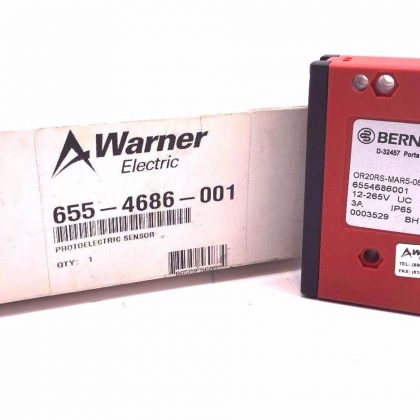 NEW WARNER ELECTRIC 655-4686-001 PHOTOELECTRIC SENSOR 6554686001