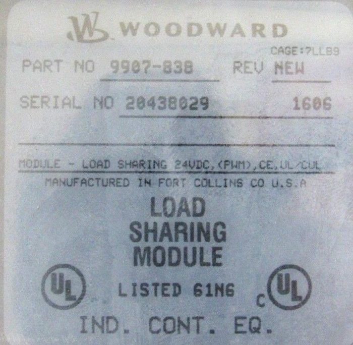 NEW WOODWARD 9907-838 LOAD SHARING MODULE 9907838 - Image 5
