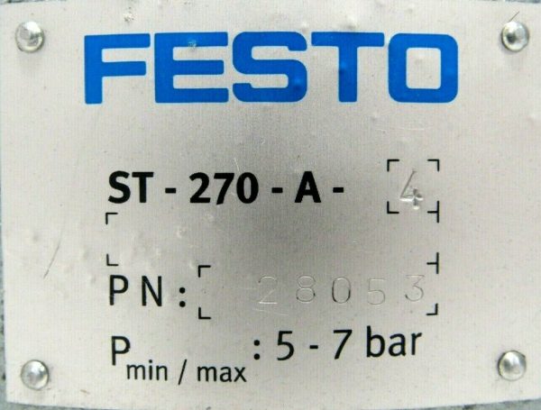 USED FESTO ST-270-A-4 PNEUMATIC ROTARY INDEXING TABLE 28053 ST270A4 - Image 4
