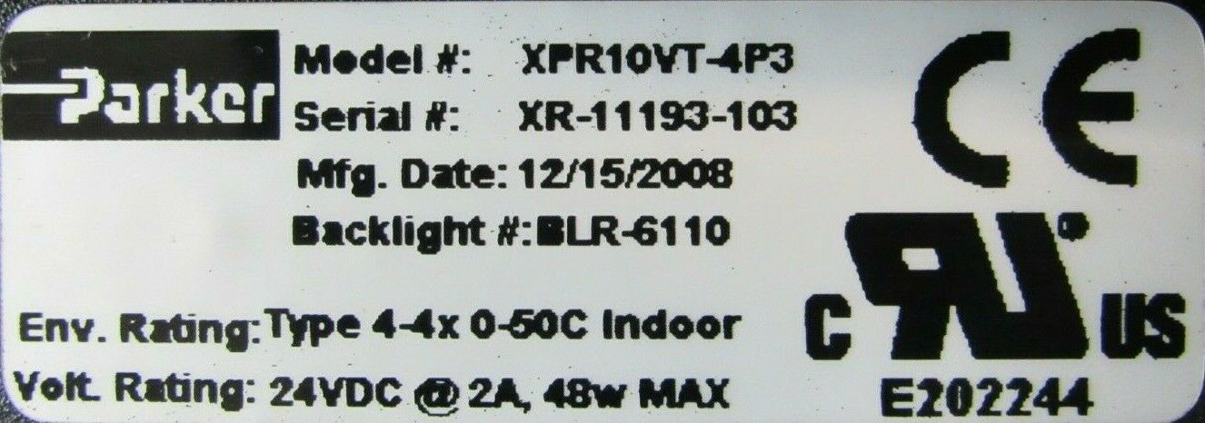 USED PARKER XPR10VT-4P3 TOUCH PANEL XPR10VT4P3 - Image 6