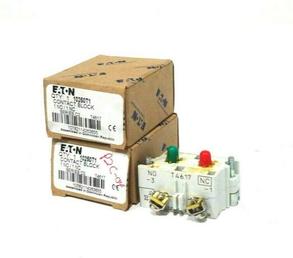 2 NEW EATON 10250T-1 CONTACT BLOCKS SER.D2 10250T1