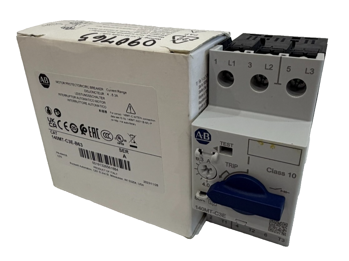 ALLEN BRADLEY 140MT-C3E-B63 CIRCUIT BREAKER SER. A 140MTC3EB63 NEW, SURPLUS