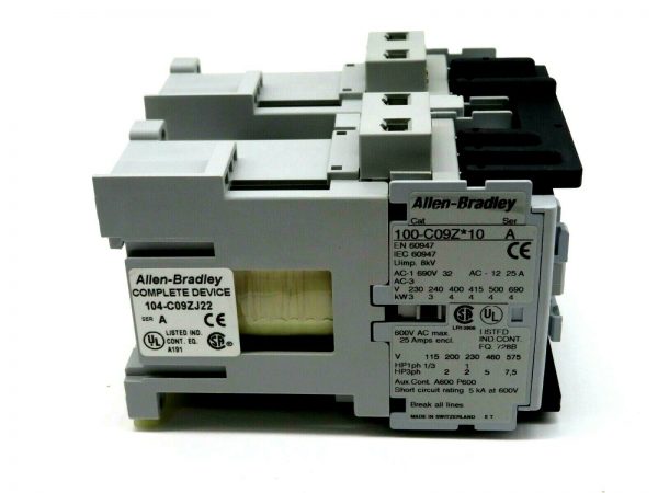 NEW ALLEN BRADLEY 104-C09ZJ22 REVERSING CONTACTOR 24V DC SER A 104C09ZJ22 - Image 4